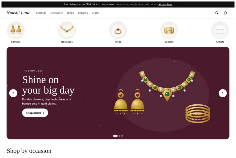 Jewellery demo on a laptop